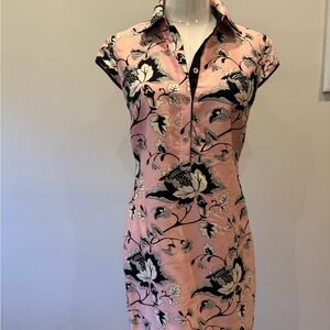 Diane Von Furstenberg Pink Floral Midi Dress